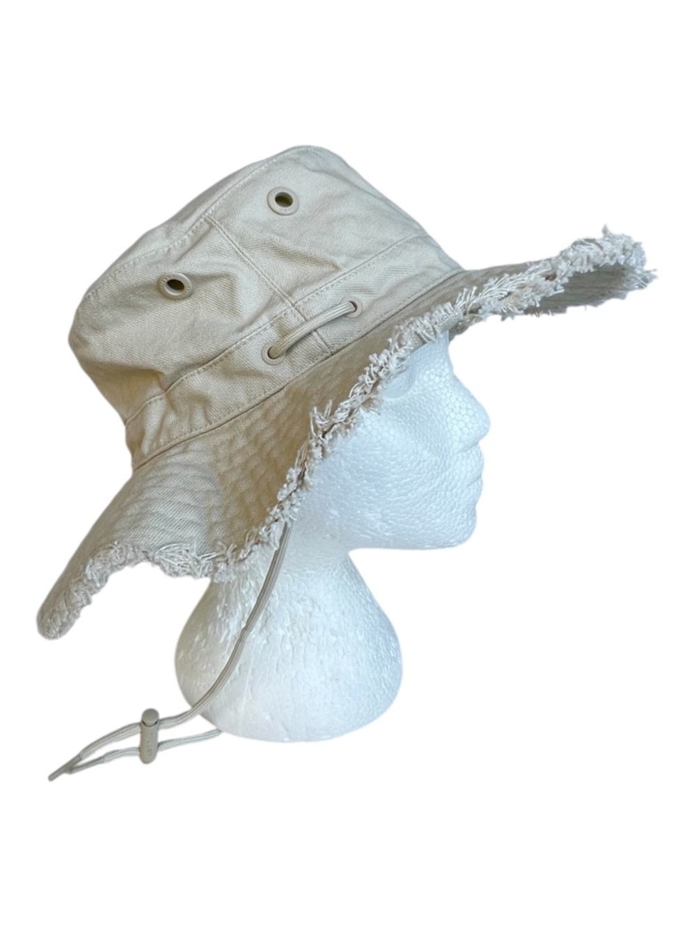 Tilley Vintage Fringe Wanderer Hat Made in Canada Wide Brim Size M 100% Cotton